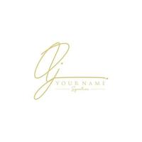 Letter QJ Signature Logo Template Vector