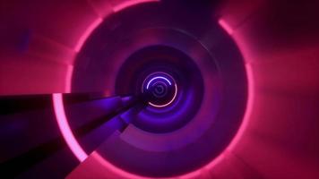 Colorful Futuristic Glowing Tunnel Loop Background free Video