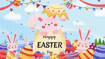 Happy easter day stock video 4k hd resolution