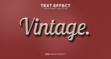 Easy to Use and Editable Vintage PSD Text Effect