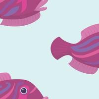 silueta de un rosado tropical pez. sin costura modelo. vector ilustración.