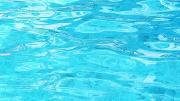 Close-up shot of clear blue pool water. video