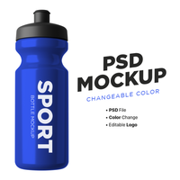 3D Rendering Bottle Stainless Mockup PSD