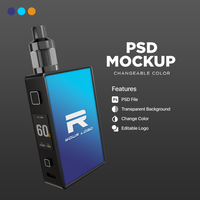 3d le rendu vape produit maquette psd