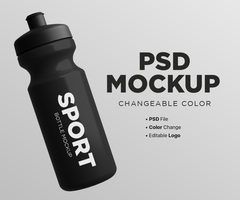 3D Rendering Bottle Stainless Mockup PSD