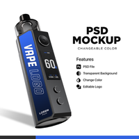 3D Rendering Vape Product Mockup PSD