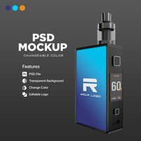 3D Rendering Vape Product Mockup PSD