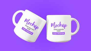 3D Rendering Mug Mockup PSD