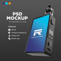 3D Rendering Vape Product Mockup PSD