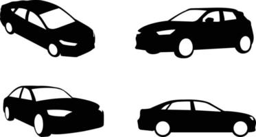 un colección de carros en diferente perspectivas vector