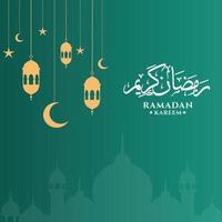 Arabic calligraphy design for Ramadan Kareem, Islamic background. Ramadan kareem greeting background template. vector