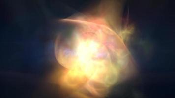 abstract kosmisch veelkleurig lusvormige transparant energie golven gloeiend achtergrond, video 4k, 60 fps