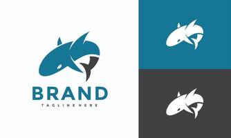 wild shark logo vector