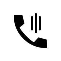 Phone icon in flat style isolated on white background. Telephone symbol vector