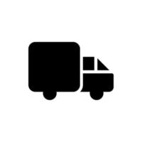 Simple truck silhouette, Delivery icon vector