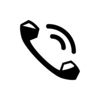 teléfono icono en plano estilo aislado en blanco antecedentes. teléfono símbolo vector