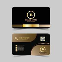 Corporate business card template design with mockup vector