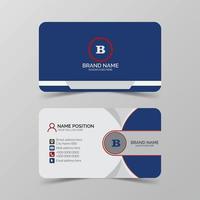 Corporate business card template design with mockup vector