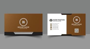 Corporate business card template design with mockup vector