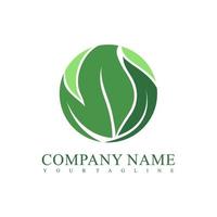 Vector organic green leaf logo design vector template. Ecology Logo