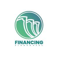 financiero empresa logo vector diseño