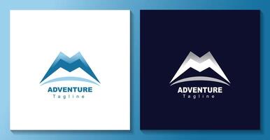 mountain letter m logo vector