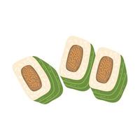 lemper Arem Arem indonesio tradicional comida vector