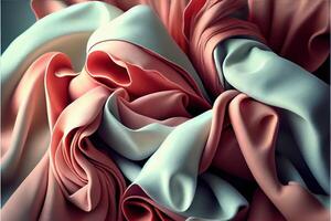 illustration of soft colorful fabric texture and background photo