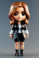 Cute Collectible Female Funko Pop Vinyl Figure in Modern and Stylish Clothing photo