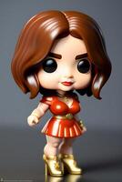 Cute Collectible Female Funko Pop Vinyl Figure in Modern and Stylish Clothing photo