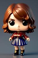 Cute Collectible Female Funko Pop Vinyl Figure in Modern and Stylish Clothing photo