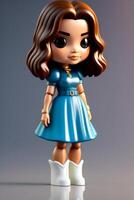 linda coleccionable hembra funko popular vinilo figura en moderno y elegante ropa foto