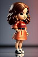 Cute Collectible Female Funko Pop Vinyl Figure in Modern and Stylish Clothing photo