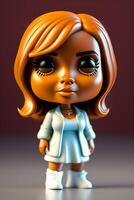 Cute Collectible Female Funko Pop Vinyl Figure in Modern and Stylish Clothing photo