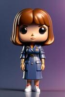 Cute Collectible Female Funko Pop Vinyl Figure in Modern and Stylish Clothing photo