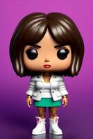 Cute Collectible Female Funko Pop Vinyl Figure in Modern and Stylish Clothing photo