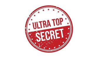 Ultra Top Secret Rubber Stamp. Ultra Top Secret Grunge Stamp Seal Vector Illustration