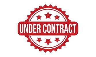 Under Contract Rubber Stamp. Under Contract Grunge Stamp Seal Vector Illustration