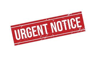 Urgent Notice Rubber Stamp. Urgent Notice Grunge Stamp Seal Vector Illustration