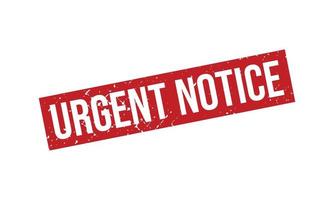 Urgent Notice Rubber Stamp. Urgent Notice Grunge Stamp Seal Vector Illustration