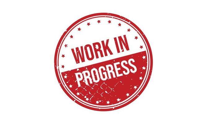 Work in Progress Rubber Stamp. Work in Progress Grunge Stamp Seal Vector Illustration