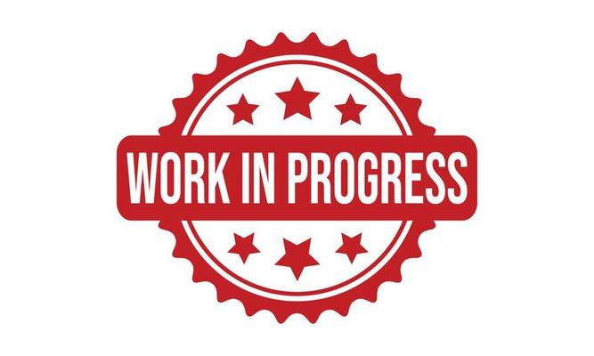 Work in Progress Rubber Stamp. Work in Progress Grunge Stamp Seal Vector Illustration