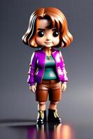 Cute Collectible Female Funko Pop Vinyl Figure in Modern and Stylish Clothing photo