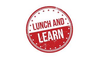 Lunch and Learn Rubber Stamp. Lunch and Learn Grunge Stamp Seal Vector Illustration