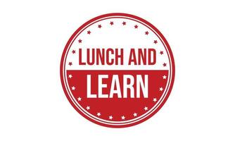 Lunch and Learn Rubber Stamp. Lunch and Learn Grunge Stamp Seal Vector Illustration