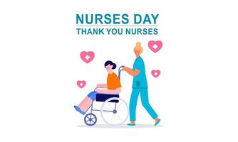 Flat international nurses day illustration vector