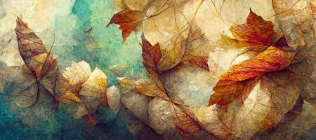 generativo ai ilustración de otoño resumen antecedentes con orgánico líneas y texturas en blanco antecedentes. otoño floral detalle y textura. resumen floral orgánico fondo de pantalla antecedentes foto