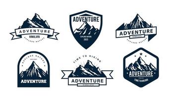 mountain labels and badge design vector