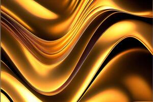 illustration of golden wavy abstract layer background, gain and metal photo