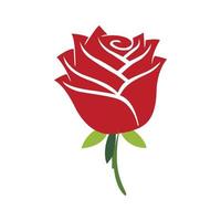 Red rose logo and vector design